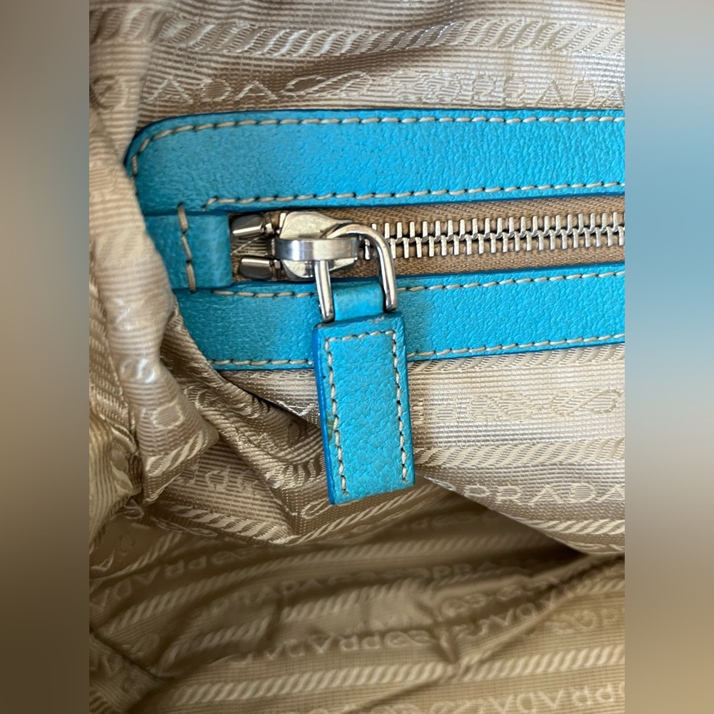 Prada Leather Nappa Light Blue Shoulder Bag - Picture 4 of 16
